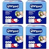 Canped Bel Bantlı Tekstil Y&uuml;zeyli Yetişkin Hasta Alt Bezi Gece B&uuml;y&uuml;k Boy (L) | 14'L&uuml; 4 Paket