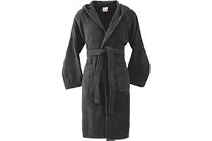 Bassetti, Accappatoio, Spugna 100% Cotone Pettinato, 360gsm, 54 cm x 56 cm, Taglia XL, Tinta Unita, ANTRACITE - NERO