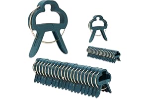 Azhong toys 100 Stück Pflanzenclips Pflanzenklammern Pflanzenhalter Pflanzenbinder Rankhilfe für Tomaten, Gurken, Rosen oder ähnliche Rankpflanzen in 2 Größen (50 große + 50 kleine)