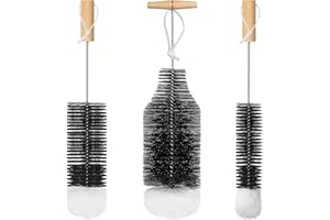 Mycket Lot de 3 goupilles pour bouteilles en verre - Brosse de nettoyage pour bouteilles de soda de 1 l - Carafe en verre - Bouteilles pour bébé