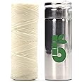 Bambaw Vegan Eco Floss and Stainless Steel Dental Floss Dispenser | Non Plastic Dental Floss | Tooth Floss | Natural Dental Tape | Tape Floss | 1x50 Meter Refill