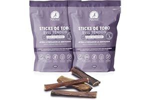 MAIKAI Nerw wołowy dla psów - (2 x 4 sztuki) w 100% naturalne kije dentystyczne - kije dla psów - składniki do żucia - idealne kości na zęby szczeniąt - dieta BARF - prezent