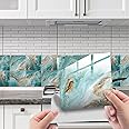 HORIWE Marble Tile Stickers Vintage Floor Wall Decal Sticker Adhesive Tile Art DIY Kitchen Bathroom Backsplash Home Decor PVC Waterproof Oil Proof New 6x6 Inches 20pc
