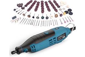 Multifunktionswerkzeug Drehwerkzeug, ORFELD 190 W 10000-36000 RPM, mit 124 Zubehör, 6 Drehzahleinstellungen Werkzeug Set für Handwerker und Heimwerker, zum Gravieren, Bohren, Schleifen