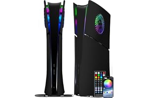 Joso frontpanel för PS5 Slim Digital Edition, reptåligt, dammsäkert ersättningsskal med RGB-ring, skydd lämpligt för PS5 Slim Digital version, plattor för PS5 Slim tillbehör –