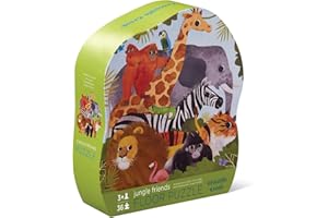 Bertoy- Puzzle de Sol Jungle Friends Animals, 384076-3, Vert, 20" x 27"