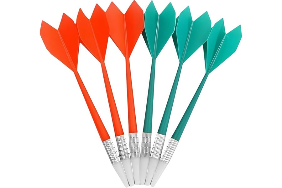 FORUMALL 6PCS Soft Tip Safety Darts-Great Games for Kids-Leisure Sport for Office (6.0)