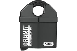ABUS Cadenas en granit 37/60#SZP pour une utilisation en extérieur - avec carte de sécurité et clé - en acier trempé spécial - Niveau de sécurité ABUS 10 - Noir