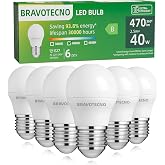 bravotecno E27 LED Bulb, Energy Class B, LED E27 Neutral White 4000K, 2.5W 470LM G45, Equivalent to 40W, 360&deg; Beam Angle, Non