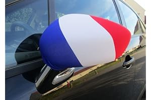 PLANETE SUPPORTER *** EURO 2016 *** PACK 2 HOUSSES DRAPEAU FRANCE FRANCAIS RETROVISEUR VOITURE