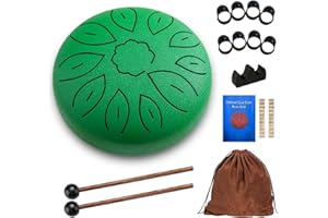 TAECHALINGO Rain Drum - Tambour de pluie 11 notes de 15,2 cm - Tambour de pluie - Tambour de pluie - Tambour de pluie - Tambour de pluie - Tambour de pluie avec maillet - Instrument de percussion (25,4 cm - 15,24