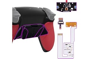 eXtremeRate Goma Grip Programable RISE4 V3 Remap Kit para ps5 Mando Modelo BDM-030/040/050 Actualización Board&Carcasa Trasera&4 Palancas Botones para ps5 Control-NO Incluye Mando(Rojo)