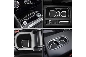 LITTOU KOLOME 13 PCS Anti-Staub rutschfeste Innentür, Tasse, Arm Box, Lagerung Matte Gummimatten Kompatibel für TROC 2018-2021 2022 2023 2024 (Weiß)