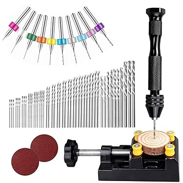 Mini Trapano A Mano GTIWUNG | Con 10 Punte Elicoidali 0.8-3.0mm | Per Legno, Perline, Modelli - Foto 7