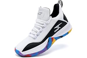 ASHION Basketballschuhe Jungen Turnschuhe Kinder Sneaker High Top Outdoor Sportschuhe Anti Skid Atmungsaktive