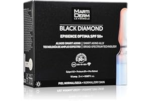 Martiderm Black Diamond Epigence Optima SPF 50+ - Filtro Solar Facial, 30 ampollas x 2 ml