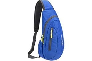 PivotWing Sling Bag Brusttasche Herren Kleiner Rucksack Damen Shoulder Crossbody Crossover Bag Mini Rucksack Klein Schultertasche Brust Tasche Rucksäcke Sporttasche Umhängetaschen Crossbag Blau