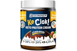 EUROSUP KeCiok® – Crema Proteica Spalmabile al gusto Cacao-Nocciola | 30% Proteine | KETO | HIGH FIBER | Low Carb | Zero Zuccheri Aggiunti | Senza Maltitolo