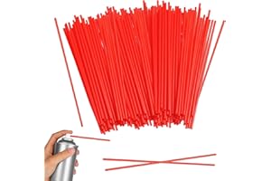 VIERONE 100PCS Spray Can Straws Replacement 4.7in Spray Tube Bottle Extension Straw Red Plastic Tips Aerosol Sprayer Nozzle Extension Tubes for Narrow Space Paint Lubricate Cleaner