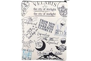 JTOUK Velaris City of Starlight Book Sleeve Suriel Tea Co Acotar Book Sack The Night Court Gift for Book Lover (to The Stars BSL EU)
