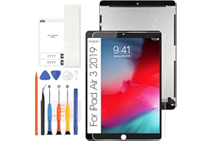 ARBILATO Para iPad Air 3 2019 Reemplazo de pantalla para iPad Air3 10.5 2019 Pantalla LCD A2153 Conjunto digitalizador de pantalla táctil A2123, A2154, A2152 con kit de reparación (negro)