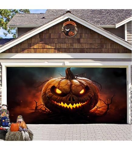 XXL Halloween Garagentor-Banner 240x210cm - Grusel-Deko Für Garten & Outdoor