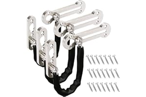HPIANO 3Pcs Chiavistello a Catena per Porte di Sicurezza Serratura,Acciaio Inossidabile Catena di Sicurezza in Acciaio del Catenaccio della Porta della Catena Antifurto Portiere Finestre