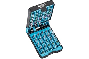 HAZET BitE-Box 2240N/51 | 51-teiliges Schraubendreher-Einsatz-Set , Abtrieb: Pozidriv, Sechskant 6,3 (1/4 Zoll), Kreuzschlitz, Tamper Resistant TORX, Innen-Sechskant, Schlitz, Innen TORX