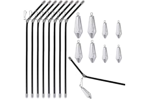 Fizdoqg Angelblei Set Angel Zubehör mit 20/40/60g Birnenblei und 8 Anti Tangle für das Angeln im Freien