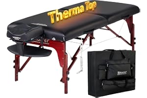 Master Massage Therma Top Mobil massagesäng kosmetisk säng uppvärmbar Reiki hopfällbar trä 71 cm