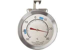 SUNARTIS - Kühl- und Gefrierschrankthermometer | Hochwertiges Kühl- und Gefrierschrank Thermometer | Gefrier- und Kühlschrankthermometer mit Fuß und Haken zum Stellen oder Hängen | 7,2x2,5cm