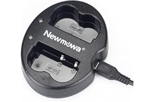 Newmowa Dual USB Ladegerät für Canon BP-511 BP-511A und Canon EOS 5D 10D 20D 30D 40D 50D Digital Rebel 1D D60 300D D30 Kiss Powershot G5 Pro 1 G2 G3 G6 G1 Pro90