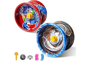 MaNeaz 2 Stück Graffiti Yoyo Kinder Yoyo Profi Jojo Professionelles Für Kinder Responsive Aluminium Yoyo Für Kinder Jojo Mit Leerlauf Und Kugellager Für Anfänger Und Professionelle Spieler