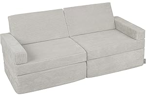 ‎KIDDYMOON KiddyMoon Kindersofa Aufklappen Aus Schaumstoff Spielsofa Für Kinder Schlafsofa Kindersessel Kinder Couch Kinder Sofa Für Kinderzimmer Kindercouch Faltmatratze Matratzen, Hellgrau