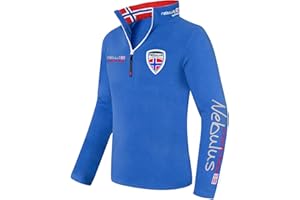 Nebulus SKANDINAVIA Pull polaire chaud pour homme avec longue fermeture éclair intégrale