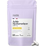 Acide Hyaluronique Pur en Gélules, Action Anti-Âge + Anti-Rides, Dosage Optimal, Cure de 1 mois, Hydratation de la Peau, 60 G