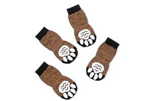 Harfkoko Calzini per Cani Calzini per Gatti 8 Taglie - Protettori zampe Cane Gatto Antiscivolo rinforzati - Controllo Trazione per interni - Taglie mini ed extra di Cani e Gatti