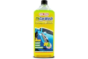 Ma-Fra Car Wash Shampoo e Cera, Shampoo Auto Ideale per Lavaggio e Lucidatura della Carrozzeria, Rimuove Macchie e Sporco Ostinato, Protegge da Raggi UVA, Fino a 30 Lavaggi, Formato 1000 ml