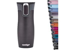 Contigo West Loop Autoseal Thermal Mug, kubek termiczny ze stali nierdzewnej, izolowany kubek do kawy, nie zawiera BPA, odporny na wycieki, z pokrywką Easy-Clean, utrzymuje do 5 godzin, 470 ml