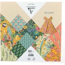 Carta Origami Clairefontaine - 60 Fogli 15x15cm, 30 Motivi Colorati, Per Adulti E Bambini