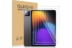 ELYCO Verre Trempé pour Xiaomi Pad 7 / Pad 7 Pro, 2 Pièces Film de Protection Écran + 2 Pièces Caméra Arrière Protecteur, 9H Dureté Anti Rayures, Sans Bulles Anti-Huile, HD Film Protection Décran