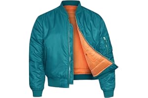 VINTIKA Bomber Jacket MA1 Classic US Air Force Pilot Flight Military Style Nylon Padded Coat