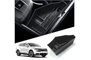Ruiya Kompatibel mit Kia Sportage NQ5(Automatikgetriebe) 2022 2023 2024 Mittelkonsole Aufbewahrungsbox, Sportage Armlehne Organizer Tray Mittelarmlehne Handschuhfach Organizer Sportage Zubehör