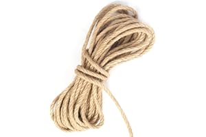 KBRAKSI Corde Jute 10mm Ficelle Corde Chanvre Ficelle de Chanvre Corde Arbre à Chat Ficelle Jute 10m pour Arbre à Chat Jardin, Agriculture, Bricolage Horticulture Navigation