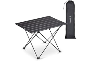 Navaris Składany stół kempingowy, ultralekki – 55,7 x 40,5 x 38,5 cm, aluminiowy stół na balkon, stolik pomocniczy, stolik balkonowy mały