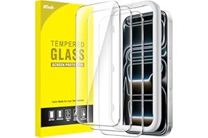 JETech Screen Protector for iPhone 17 Pro Max 6.9-Inch, Tempered Glass Film with Easy Installation Tool, 9H Hardness, Case-Friendly, 3-Pack