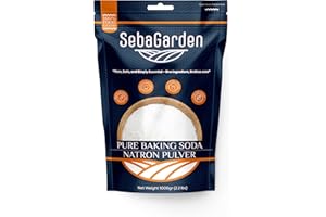 ‎SEBA GARDEN Seba Garden Natron 1kg – Premium Lebensmittelqualität Backsoda – Wiederverschließbarer Beutel – zum Backen, Kochen, Reinigen, Gerüche neutralisieren – Natürlich & Vielseitig