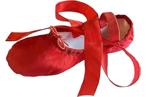 BAVA Ballet Shoes Off White Ballet Dance Shoes, Split Sole, with Ribbons Style Girls Dance Shoes Off White/Cream Colour