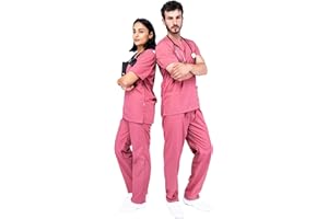 Unisex Medizinische Berufsbekleidung Set - Kasacks Damen Und Kasack Herren, Weiche Und Bequeme Passform, Berufsbekleidung Pflege Uniform, Kassak Set Pflege Modern, Atmungsaktives Gewebe