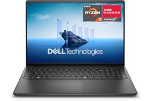 Dell 16 Laptop DC16255 Copilot+ PC 16-Inch FHD+(1920x1200), AMD Ryzen 7 250, AMD Radeon Graphics, 16GB DDR5 RAM, 1TB SSD, Windows 11 Home, Fingerprint Reader, UK Qwerty Backlit Keyboard, Carbon Black